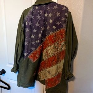 We the free American flag jacket